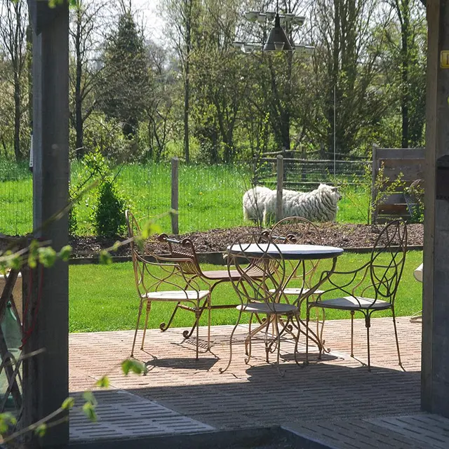 Terrasse extérieure à la campagne